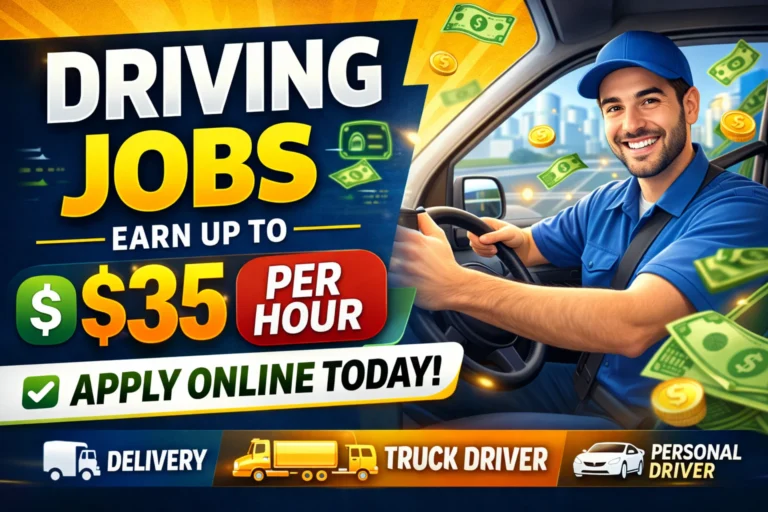 Driving Jobs – Earn Up to $35 Per Hour Apply Online for Driver Jobs