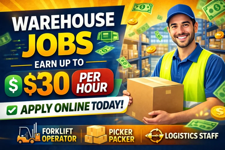 Warehouse Jobs – Earn Up to $30 Per Hour (Apply Online Today) Warehouse Jobs – Earn Up to $30 Per Hour Apply Online Today for Warehouse Worker Jobs